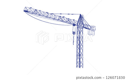 Building crane sketch Building crane sketch 126071830