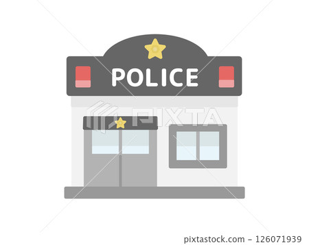警察崗亭建築插圖 警察崗亭建築插圖 126071939