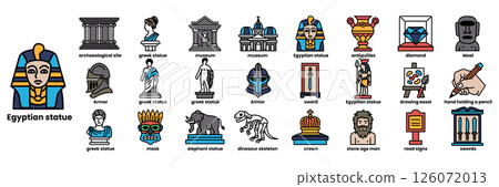 The image is a collection of Egyptian statues and other ancient artifacts The image is a collection of Egyptian statues and other ancient artifacts 126072013