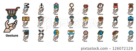 A hand holding a shopping cart with a variety of items including a clock, a book A hand holding a shopping cart with a variety of items including a clock, a book 126072129