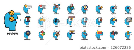 A blue head with a sad face and a red face with a smile A blue head with a sad face and a red face with a smile 126072226