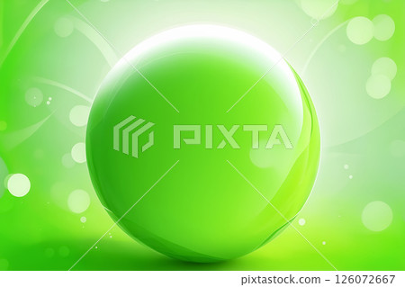 具有閃亮黃綠色球體的抽象的背景 126072667