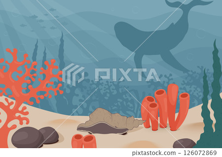 ocean bottom illustration ocean bottom illustration 126072869