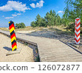 Border posts of Federal Republic of Germany and Republic of Poland. 126072877