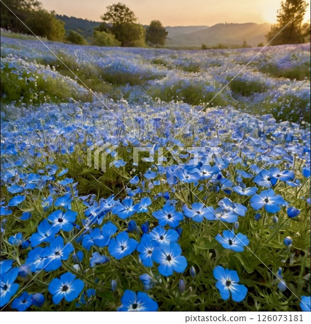 Nemophila flower garden 126073181