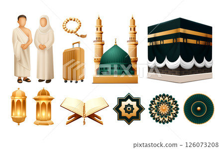 Realistic Hajj Original Elements Set Realistic Hajj Original Elements Set 126073208