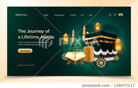 Realistic Hajj Tour and Travel Website 126073217