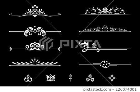 Vintage set. Floral elements for design monograms, invitations, frames, menus and labels. Graphic design of the website, cafes, boutiques, hotels, wedding invitations. Vintage set. Floral elements for design monograms, invitations, frames, menus and labels. Graphic design of the website, cafes, boutiques, hotels, wedding invitations. 126074001