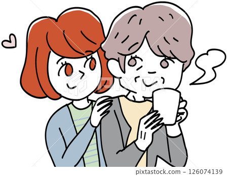 年邁的母親和女兒 126074139