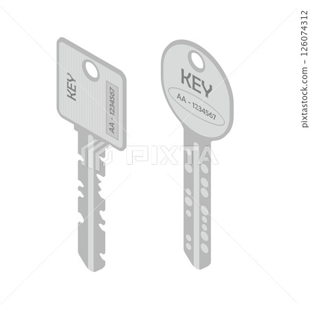 House key illustration isometric 126074312