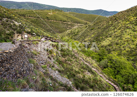 Cascata de Sao Juliao or Cascata de Monte Sete waterfall in Azenha nova, Portugal 126074626