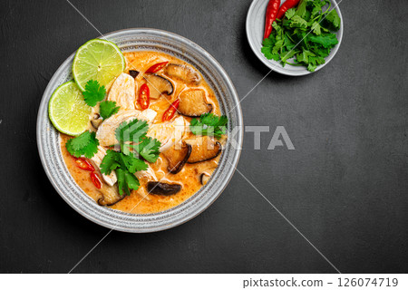 Thai Tom Kha Gai Chicken Soup 126074719