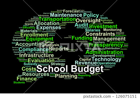 School Budget Word Cloud. Essential Financial Keywords for Educational Budget Planning 126075151