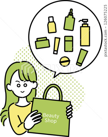 一位女士批量購買化妝品的插圖 126075225