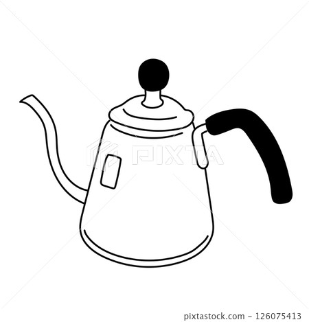 Drip kettle line drawing illustration 126075413