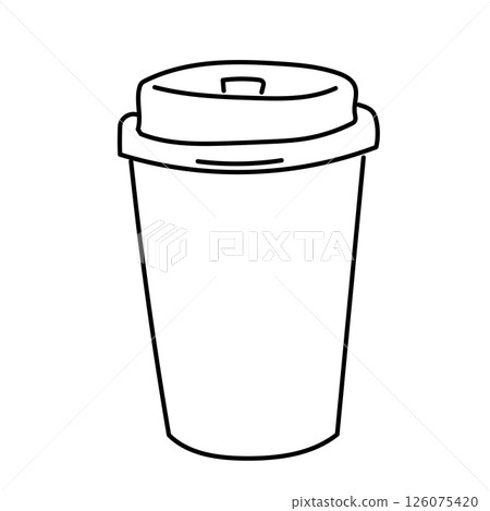 紙杯外帶咖啡插圖 紙杯外帶咖啡插圖 126075420