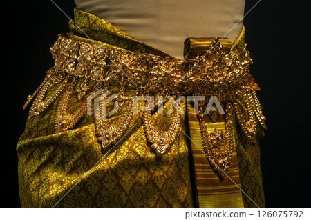 close detail of Khmer apsara  performer of traditional dance in cambodia 126075792