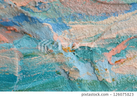 Abstract acrylic paint texture on canvas. Abstract acrylic paint texture on canvas. 126075823