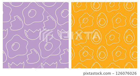 Beautiful and Colorful Hand Drawn Egg Design on a Vibrant Purple and Orange Minimalistic Backgrounds Beautiful and Colorful Hand Drawn Egg Design on a Vibrant Purple and Orange Minimalistic Backgrounds 126076026