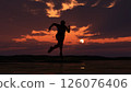 Runner running at dawn 126076406