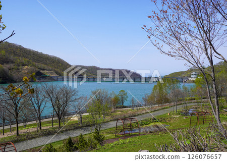 Asari dam seen from Lake Otarunai side 126076657