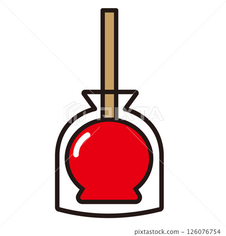 紅蘋果糖果插畫 126076754