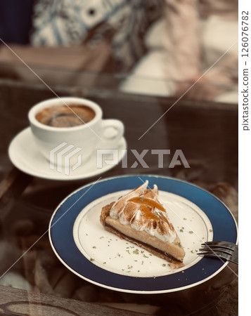 Elegant Café Dessert Pairing Elegant Café Dessert Pairing 126076782