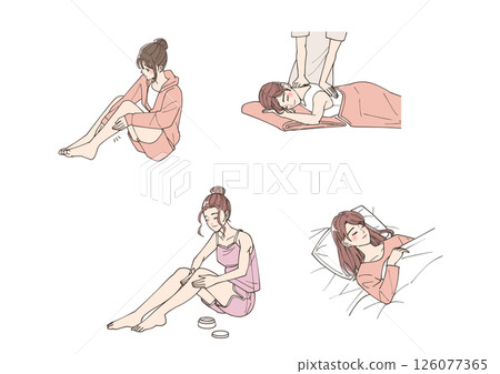 Illustration set for beauty and esthetics 126077365