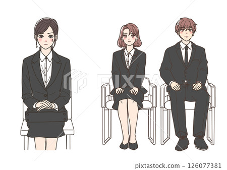 受訪的年輕男女插圖集 126077381