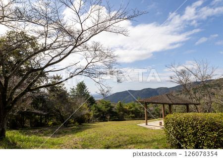 秋高氣爽的筑波山朝日嶺展望公園 126078354