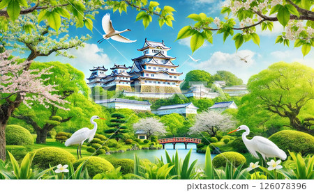 嫩葉新綠的姬路城 126078396