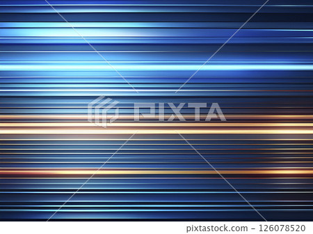 Horizontal stripes of golden yellow and light blue gradation on a blue background 126078520