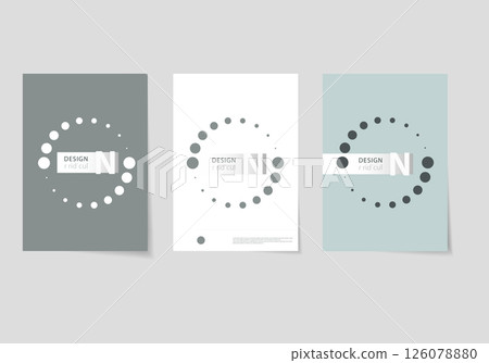 Simple abstract background with rounded striped design element. Vector illustration. 126078880