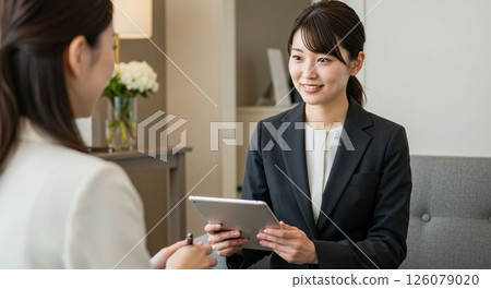 Customer service and sales scene 126079020