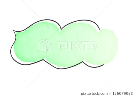 Green simple watercolor style speech bubble Green simple watercolor style speech bubble 126079088