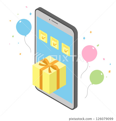 Login Bonus Isometric 126079099