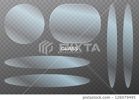 Realistic transparent glass 126079495