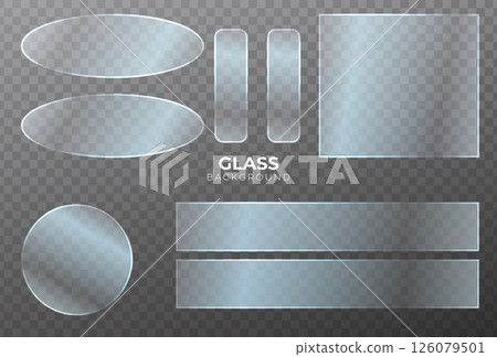 Realistic transparent glass 126079501