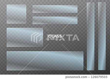 Realistic transparent glass 126079503