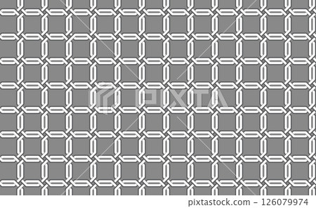 Octagonal trompe l'oeil repeat pattern in grey Octagonal trompe l'oeil repeat pattern in grey 126079974