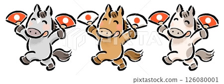 元旦當天,三匹生肖馬與粉絲共舞 元旦當天,三匹生肖馬與粉絲共舞 126080001