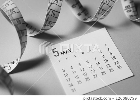 5月日曆和主要健康管理飲食 126080759