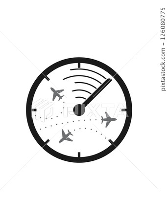 Radar screen with planes icon stock illustration Radar screen with planes icon stock illustration 126080775