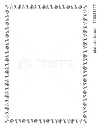 Simple hand-drawn cute cosmetic image square frame Simple hand-drawn cute cosmetic image square frame 126081525