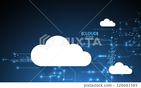 Cloud storage technology. Integrated digital web concept background. 126081565