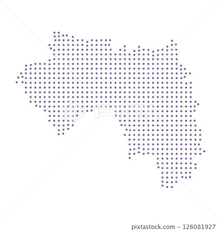 Guinea map dotted pattern design purple circle 126081927