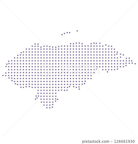 Honduras map dotted pattern design purple circle 126081930