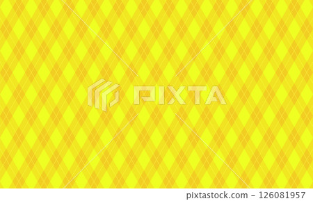橙色和黃色大菱形格紋圖案 126081957