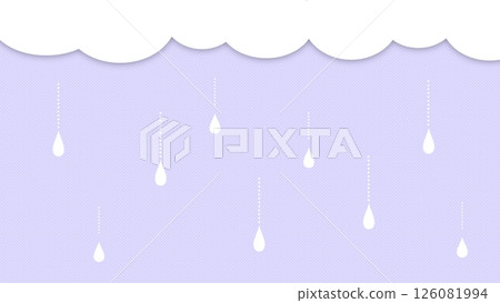 Cute background with clouds and rain 126081994
