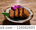 Purple sweet potato croquette 126082605